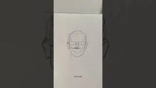 Face Sketch Drawing | Easy Head Construction🔥 #Shorts#drawing #art #tutorial