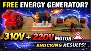 How to Make a Free Energy Generator ⚡ 310 Volt Electricity + 220V Motor Experiment