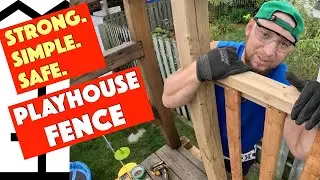 Backyard Playhouse Fence Build | Also Perfect for Decks or Playgrounds!