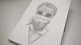 How I Draw a Nurse in a mask (Real life)
