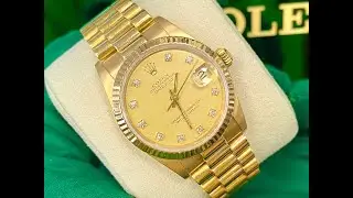 ROLEX PRESIDENT 31mm LADIES 18K GOLD WATCH OYSTER DATEJUST