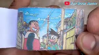 Doraemon cartoon Flipbook #27 l Nobita Throws Shizuka Flip book  Artist 2026 #viral #shortsfeed 