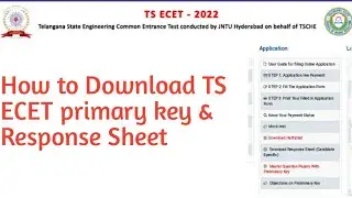 TS ECET primary key Relesed || TS ECET latest news || Ts Ecet Results 2022 ||TS ECET