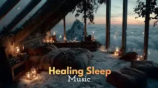 Floating Temple Bedroom ☁️ Sacred Christmas • Guitar & Fireplace for Anxiety Relief