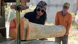 KAYU JATI  PERHUTANI TPK SRAGEN ‼️ Gergaji mesin serkel rakitan