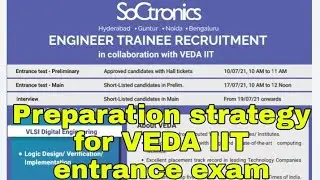 How to prepare for VEDA IIT entrance test, Soctronics engineer trainee