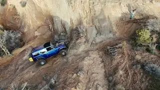 Drone video going up thee off camber NOT Wipeout Hill 