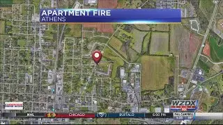 Apartment fire in Athens
