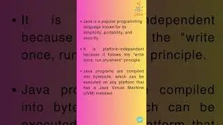 What is Java? How is it platform-independent? | #shorts #javabasics #javaconcepts #java