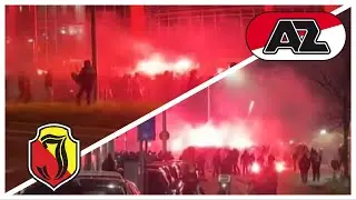 AZ Alkmaar vs Jagiellonia | Corteo and Flares Before Kick-Off | December 2025