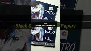 TESTING Brustro Black and White Pastel Papers 😍 #shorts