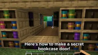 Minecraft: Secret Bookshelf Hidden Entrance!