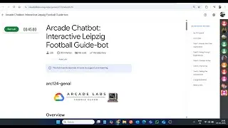Arcade Chatbot: Интерактивный бот-гид по футболу Лейпцига || Лабораторное решение || Google Cloud...