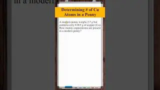 Determine the number of Cu atoms in a penny