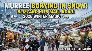 Live Severe Snowfall in Murree & Nathia Gali | Current Situation & Beautiful Views + Dangerous Road