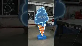 Ice cream shaped lightbox #sign #signage #neon #neonsign #lightbox #signshop #signmaker