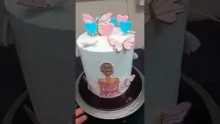 High tech butterfly doll theme cake design #dollcake dollcake #designcake #viral #youtubeshorts