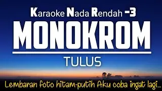 Tulus - Monokrom Karaoke Lower Key Nada Rendah -3‼️🇮🇩