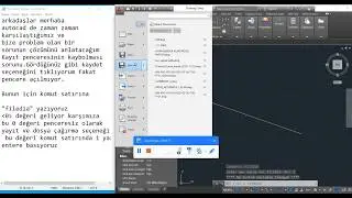 Autocad Kaydet Penceresi Kaybolma Sorunu Çözümü