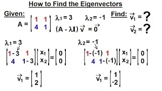 Linear Algebra: Ch 3 - Eigenvalues and Eigenvectors (6 of 35) How to Find the Eigenvector
