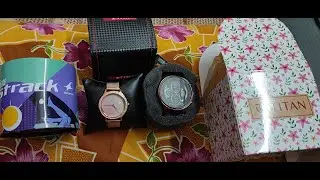 Fastrack Opulence Sun Moon Chronograph watch & Titan Purple Glam It Up Pink Dial Analog watch