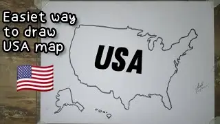 Drawing USA Map | easiest way to draw USA map