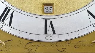 Clocktime: The Olivewood Tompion Table Clock c1673, 02 Dialplate Features & Alarm