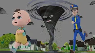 Run! A Big Tornado is Coming | Kids Safety Cartoon | Police Rescue | CocoBerry