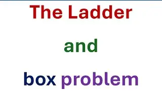 Ladder and box problem,  determine the height of the ladder above the box, algebraic proof