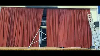 stage curtain pulley system rope repair