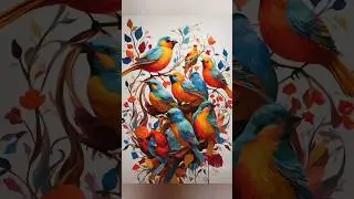 AI creating beautiful bird art 😍#ai #shorts #beautiful