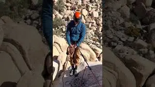 How to attach yourself to a rock climbing anchor tether without a grigri