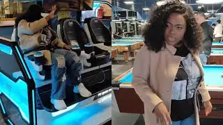 Small virtual reality game wey dis one play, she wun almost fly 😆 