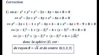 #bac_2020 #math #youtube Exercice 2 CORRIGE : Géométrie Analytique
