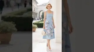 🩵 Blue & Green Look 👗  #elegancestyle #streetstyle #milanfashion #italianstyle #fashionlooks