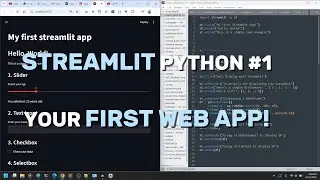 Streamlit Course #1 - How to Get Started With Streamlit (Virtual Env, Install, Widgets & Demo)