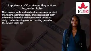 accounting for non-accountant Module 9  Introduction to Cost Accounting and Managerial Decision Make