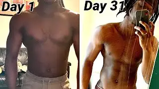1 MONTH BODY TRANSFORMATION (lean to shredded) - 2021 #shorts