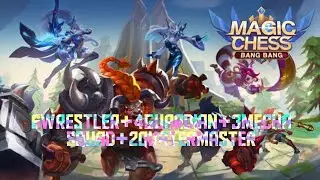 Magic Chess MLBB : Wanwan 3 = 6Wrestler+4Guardian+3Mecha Squad+2Quatermaster (2nd)