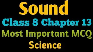 Sound MCQ Class 8 Chapter 13 Science