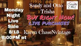 Curated Live Sale Incredible Deals on Unique Vintage Finds! | Aug 18 @8pm et (5pm pt)