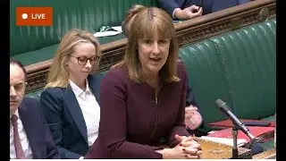 British finance minister Rachel Reeves answers questions in Parliament