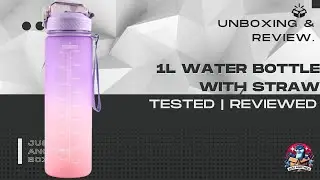 1L Water Bottle with Straw & Time Marking &ndash; BPA Free, Leakproof Sport Bottle Review
