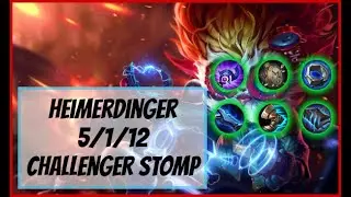 Challenger Heimerdinger Top (5/1/12) Gameplay Replay - Patch 10.16