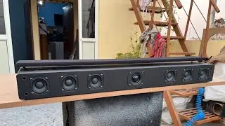 Final look soundbar, 2&rdquo; all drivers and tweeter, with front grill,