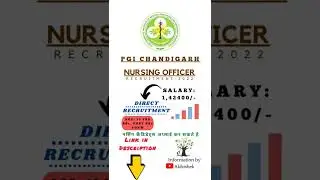 pgi staff nurse vacancy 2022 | nursing officer vacancy | pgimer vacancy 2022