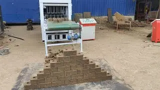 auto hydraulic earth compressed interlocking brick plant SYN5-5 soil clay lego block machine #block
