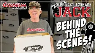 Jack behind the scenes at the Coliseum of Comics warehouse.