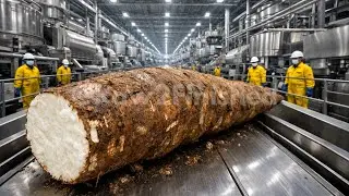 Inside the Factory United States Giant Cassava Flour Process You&rsquo;ve Never Seen Before (Full Process)