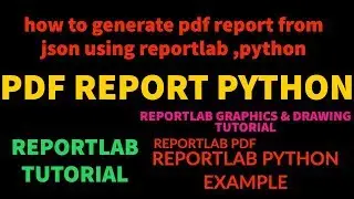 REPORTLAB|REPORTLAB PYTHON TUTORIAL|How To Generate PDF File From Json Using Python|PART:56